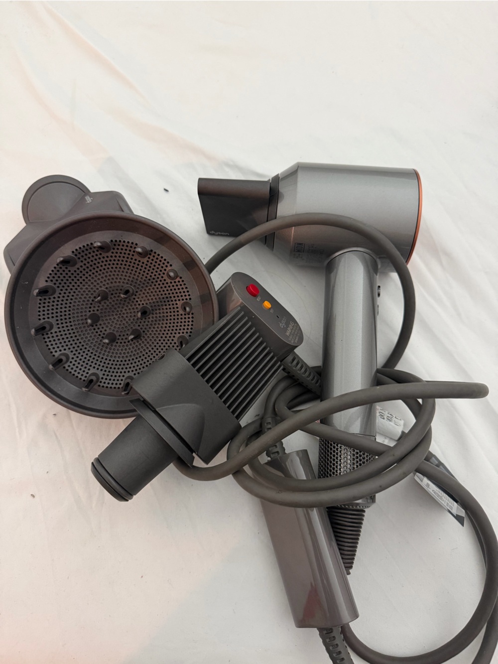Dyson Hair Dryer and Styling Attachments - Gray ( not work )